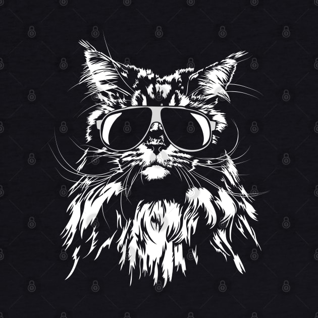 Funny Proud Maine Coon sunglasses cool cat by wilsigns